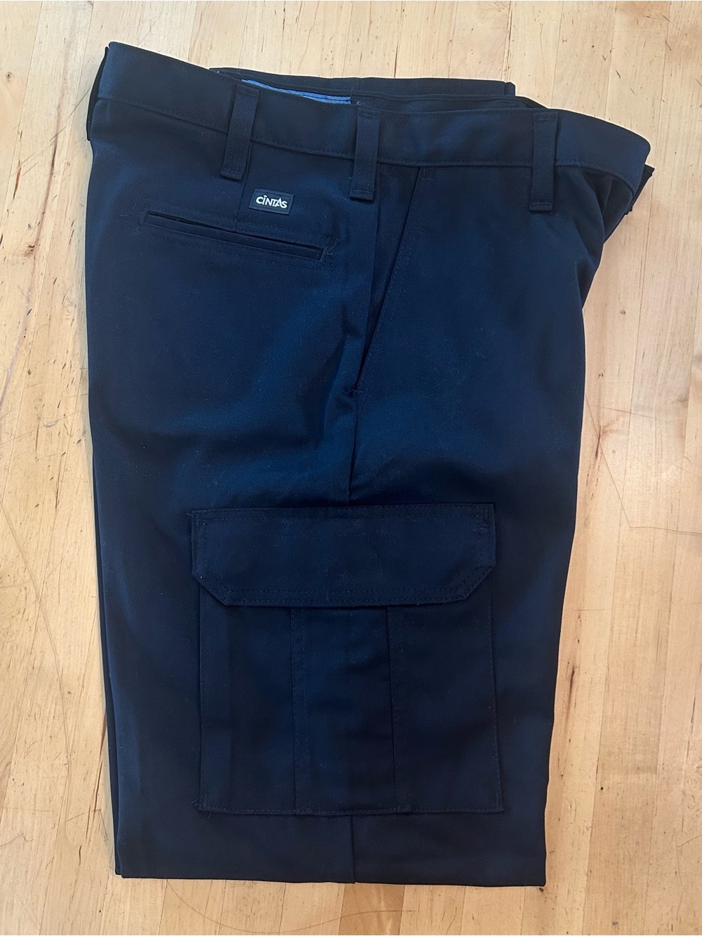Cintas ComfortFLEX Black Cargo Work Pants Mens 32x34 Utility Uniform 270-35